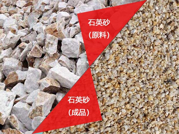 石英砂制砂機(jī)物料對比
